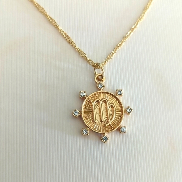 Primark Jewelry - 𝅺BNWT Virgo Goldtone Necklace with cz crystals